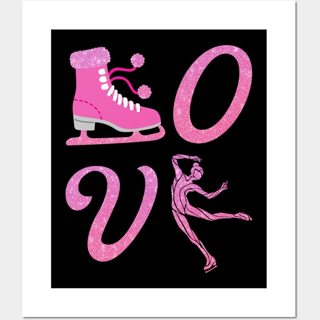 Love Skate Figure Skating Wall Art by Quotes NK Tees